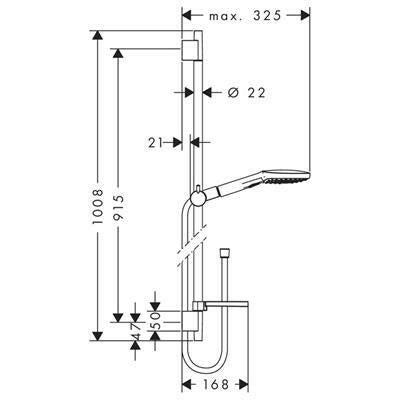 Hansgrohe Raindance Select E 120 Unica'S Puro 90 zuhanyszett fehér/króm (26621400)