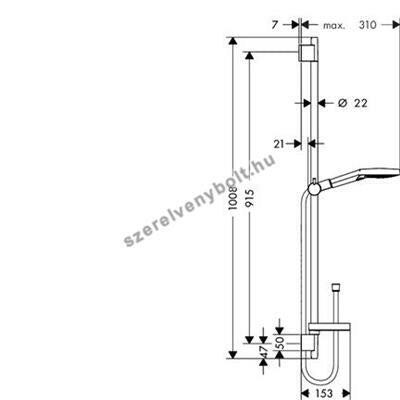 Hansgrohe Raindance Select S 120 Unica'S Puro 90 zuhanyszett (26633000)