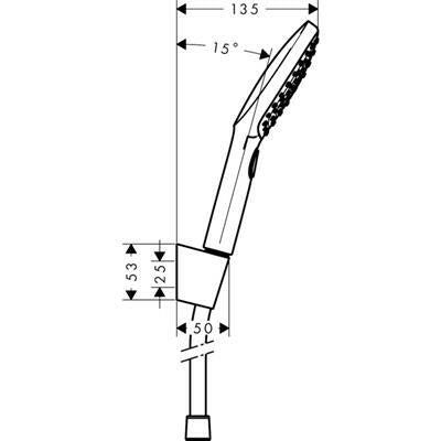 Hansgrohe Raindance Select E 120 3jet/Porter'S kádszett DN15 fehér/króm (26720400)