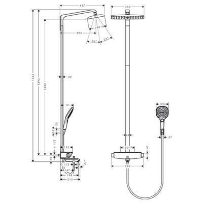 Hansgrohe Raindance Select E Showerpipe 360 1jet (27113000)