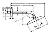 Hansgrohe Raindance E 360 Air 1jet fejzuhany kar:240 mm-1