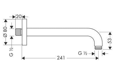 Hansgrohe zuhanykar 241 mm (27409000)