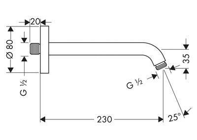 Hansgrohe zuhanykar 230 mm-1