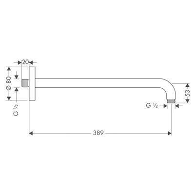 Hansgrohe zuhanykar 389 mm (27413000)