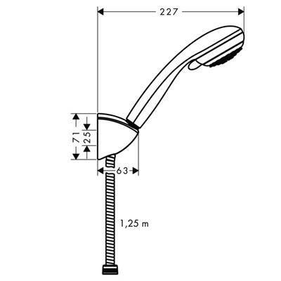 Hansgrohe Crometta 85 Variojet/Porter'C 125cm Metaflex zuhanyszett (27558000)