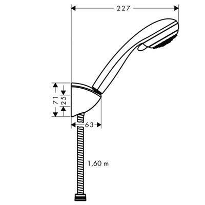 Hansgrohe Crometta 85 Variojet/Porter'C 160cm Metaflex zuhanyszett (27559000)