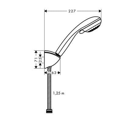 Hansgrohe Crometta85 Multi 3jet/PorterC 125cm Metaf zuhanysz-1