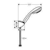 Hansgrohe Crometta85 Multi 3jet/PorterC 125cm Metaf zuhanysz-1