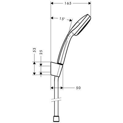 Hansgrohe Crometta 85 Mono/Porte'C 160 cm Metafl zuhanyszett-1