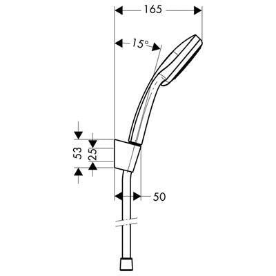 Hansgrohe Croma 100 Vario/Porter'S 125 cm Isiflex zuhanyszett (27592000)