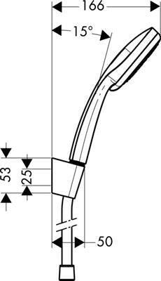 Hansgrohe Croma 100 Multi/Porter'S 125 cm Isiflex zuhanyszett (27593000)