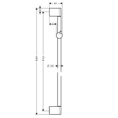 Hansgrohe Unica'C zuhanyrúd 90cm gégecső nélkül-1