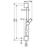 Hansgrohe Unica'C zuhanyrúd 65cm + 160 cm Isiflexgégecső-1