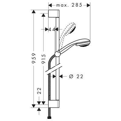 Hansgrohe Crometta 85 Vario/Unica'C 90 cm zuhanyszett (27762000)