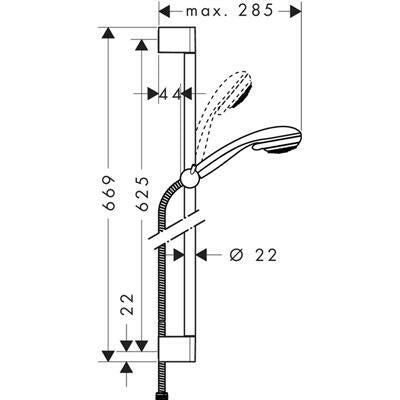 Hansgrohe Crometta 85 Vario/Unica'C 65cm zuhanyszett (27763000)