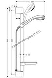 Hansgrohe Crometta 85 Vario/Unica 65cm+szappantartó zuhanysz-1