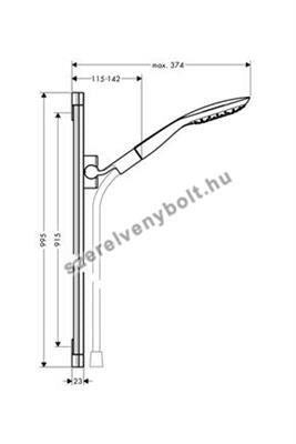 Hansgrohe PuraVida kézizuhany/PuraVida Unica 90 cm zuhanyszett (27853000)