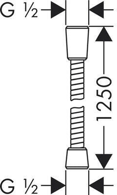 Hansgrohe Sensoflex zuhanygégecső 125 cm (28132000)
