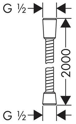 Hansgrohe Sensoflex zuhanygégecső 200 cm (28134000)