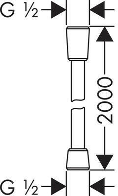 Hansgrohe Isiflex zuhanygégecső 200 cm (28274000)