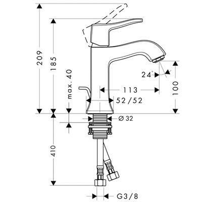 Hansgrohe Metris Classic mosdó csaptelep (31075000)