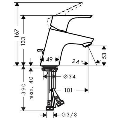 Hansgrohe Focus mosdó csaptelep 70 ( 31730000 )