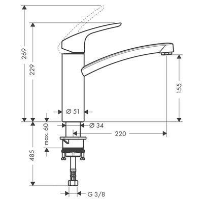 Hansgrohe Focus mosogató csaptelep (31806000)