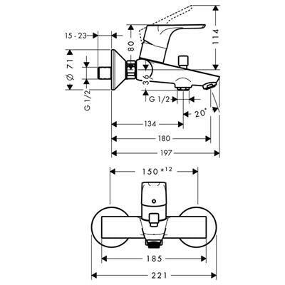 Hansgrohe Focus kád csaptelep ( 31940000 )