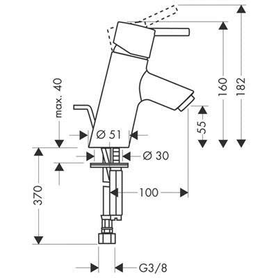 Hansgrohe Talis S2 mosdó csaptelep (32020000)