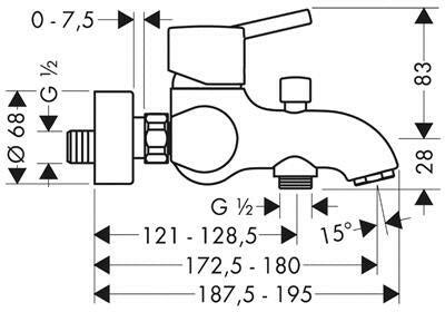 Hansgrohe Talis S2 kád csaptelep (32420000)