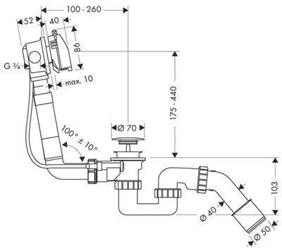 Hansgrohe Exafill komplett készlet (58123000)