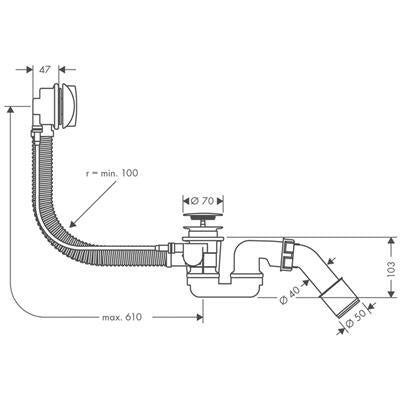 Hansgrohe Flexaplus S komplett készlet (58150000)
