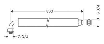 Hansgrohe csatlakozócső flexibilis 800 mm (58192000)