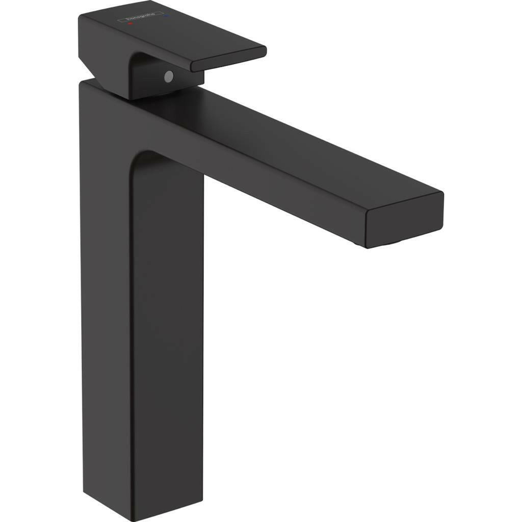 Hansgrohe Vernis Shape Egykaros mosdócsaptelep 190, automata lefolyógarnitúrával, matt fekete (71562670)