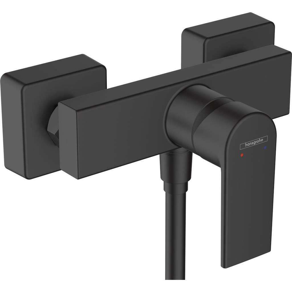 Hansgrohe Vernis Shape Egykaros zuhanycsaptelep falsíkon kívüli szereléshez, matt fekete (71650670)
