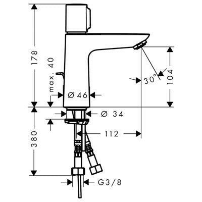 Hansgrohe Talis Select E mosdó csaptelep 110 nyomógombos ( 71750000 )