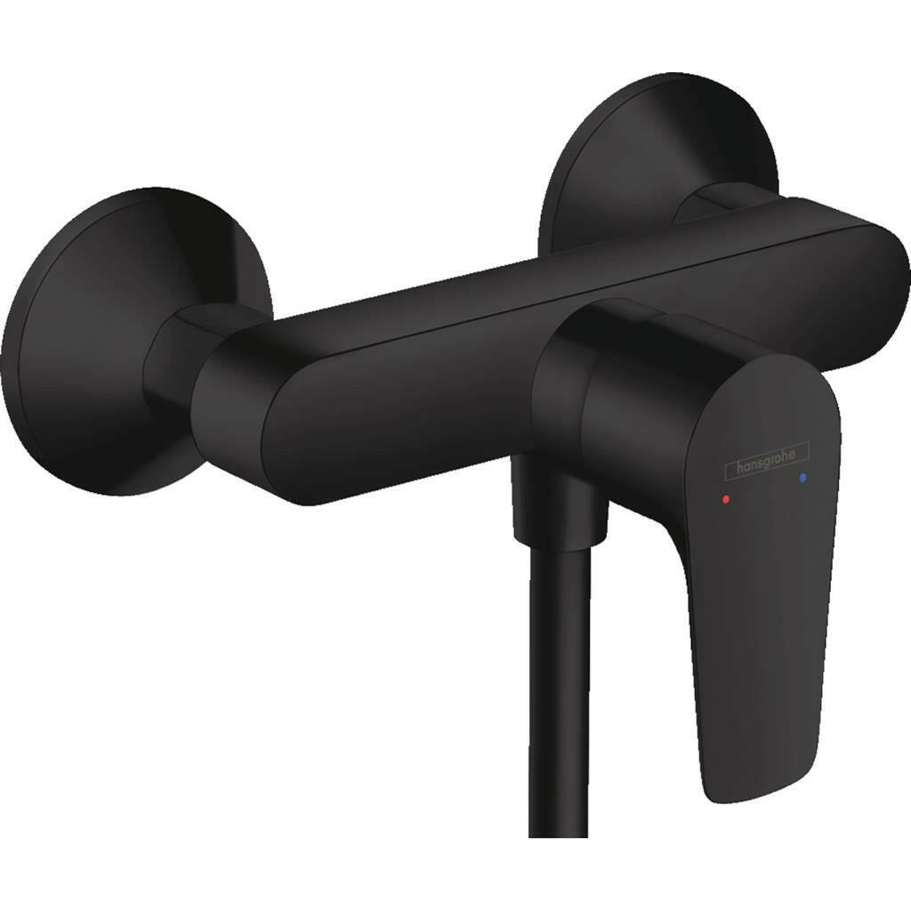 Hansgrohe Talis E egykaros zuhanycsaptelep falsíkon kívüli szereléshez matt fekete (71760670)