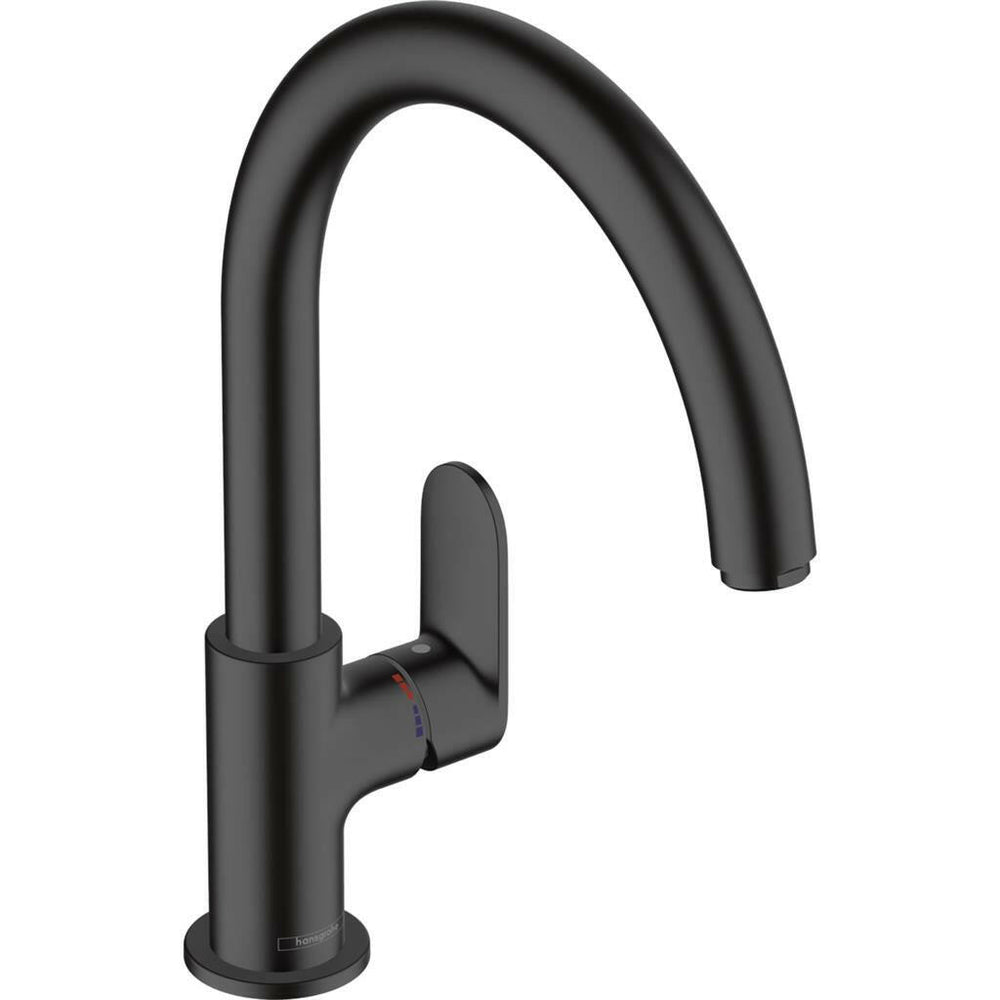 Hansgrohe Vernis Blend M35 Egykaros konyhai csaptelep 210, elforgatható kifolyóval, matt fekete (71870670)