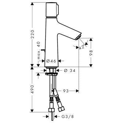 Hansgrohe Talis Select S mosdó csaptelep 100 nyomógombos ( 72042000)