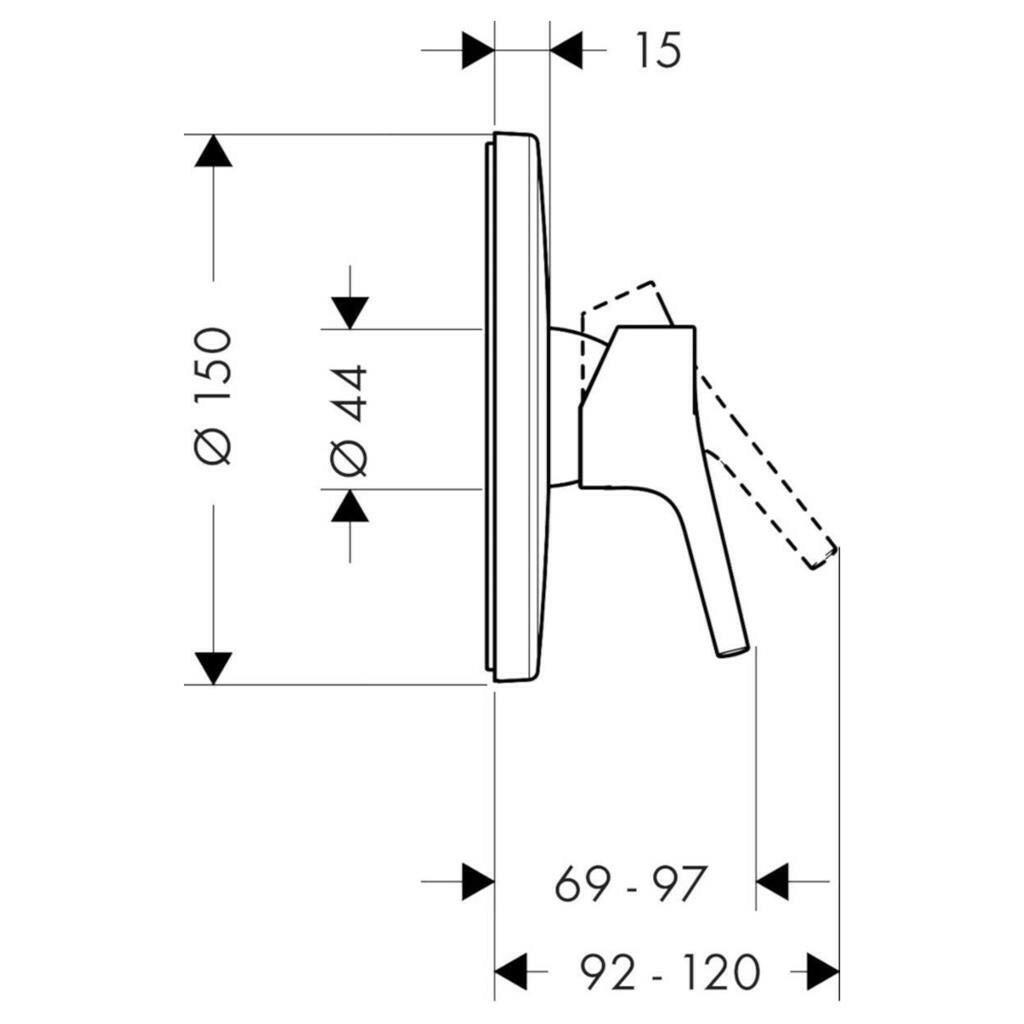 Hansgrohe Talis S falsík alatti zuhanycsaptelep (72605000)