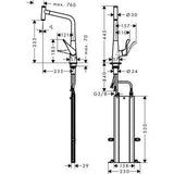 Hansgrohe Metris Select M71 konyhai csaptelep 320 kihúzható kifolyó (M7115), rm. acél hatású-1