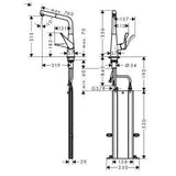 Hansgrohe Metris M71 konyhai csaptelep 320 kihúzható kifolyó (M7114), króm-1