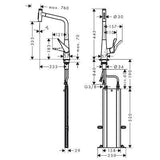 Hansgrohe Metris Select M71 konyhai csaptelep 320 kihúzható kifolyó (M7117), rm. acél hatású-1