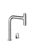 Hansgrohe Metris Select M71 2 - lyukú konyhai csaptelep 200 kihúzható kifolyó (M7120), króm ( 73818000 )