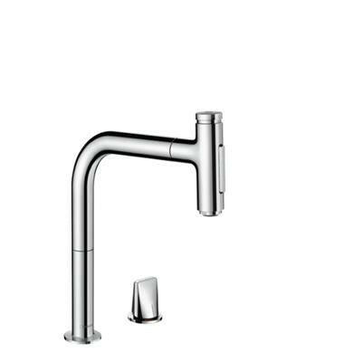 Hansgrohe Metris Select M71 2 - lyukú konyhai csaptelep 200 kihúzható kifolyó (M7120), króm ( 73818000 )