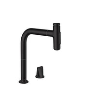 Hansgrohe Metris Select M71 2 - lyukú konyhai csaptelep 200 kihúzható kifolyó (M7120), matt fekete ( 73818670 )
