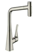 Hansgrohe Metris Select M71 konyhai csaptelep 320 2jet, kihúzható kifolyó, rozsdamentes acél hatású ( 73820800 )