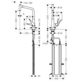 Hansgrohe Metris M71 ECO konyhai csaptelep 320 (M7116), króm-1