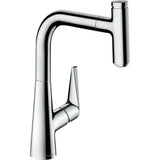 Hansgrohe Talis Select M51 2-lyukú konyhai csaptelep 220 kihúzható kifolyó (M5115), króm-0