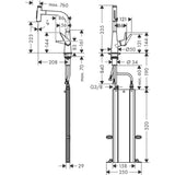 Hansgrohe Talis Select M51 konyhai csaptelep 220 kihúzható kifolyó (M5117), króm-1